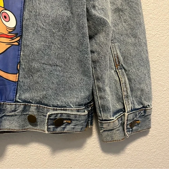 Nickelodeon 90s Kid Denim Jacket Adult Medium Jean Jacket Gift Y2K Classic - Picture 6 of 7